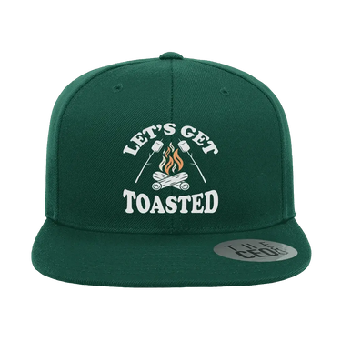 Let's Get Toasted Embroidered Flat Bill Hat